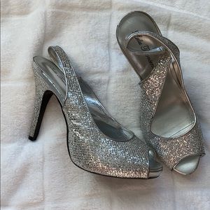 Silver sparkly shoes
